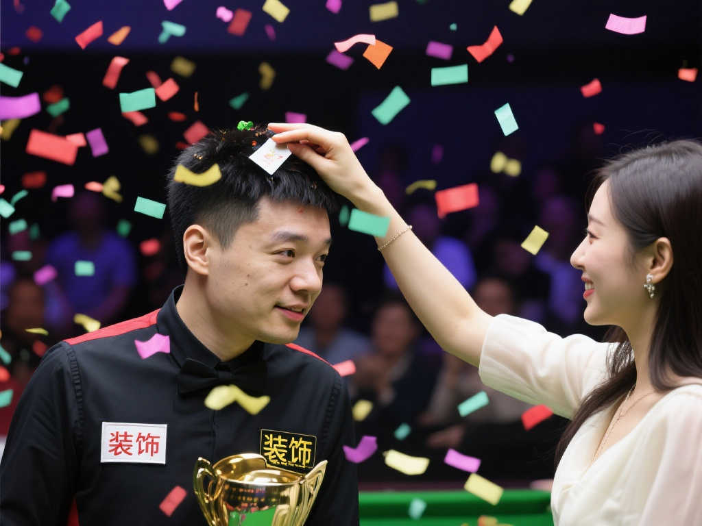 甜蜜一刻😍赵心童与女友同台领奖,她贴心为他清理头上彩纸 甜蜜一刻😍赵心童与女友同台领奖,她贴心为他清理头上彩纸